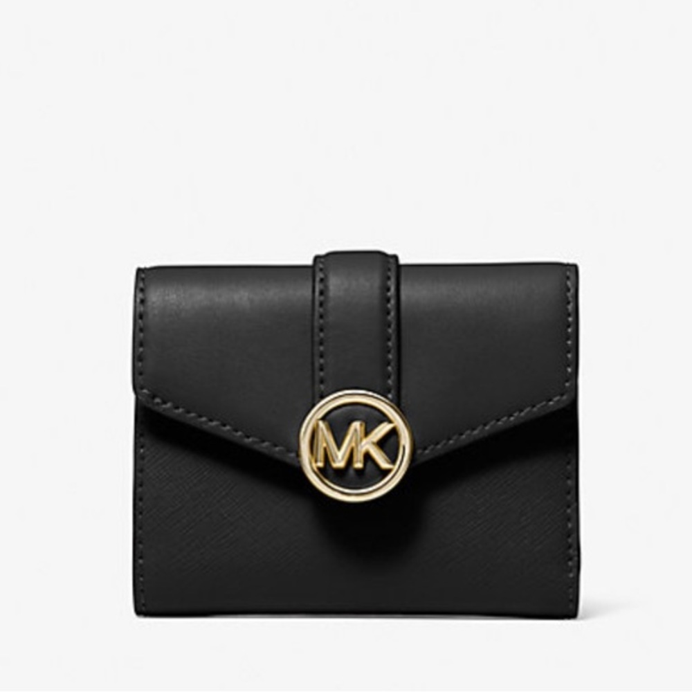 MICHAEL KORS
Carmen Medium Faux Leather Wallet
Black 
NWT